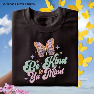 Pastel butterflies mental heath oversized sweatshirt